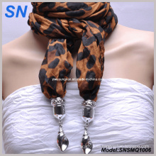 Bufanda embellecida de la impresión del leopardo de encargo